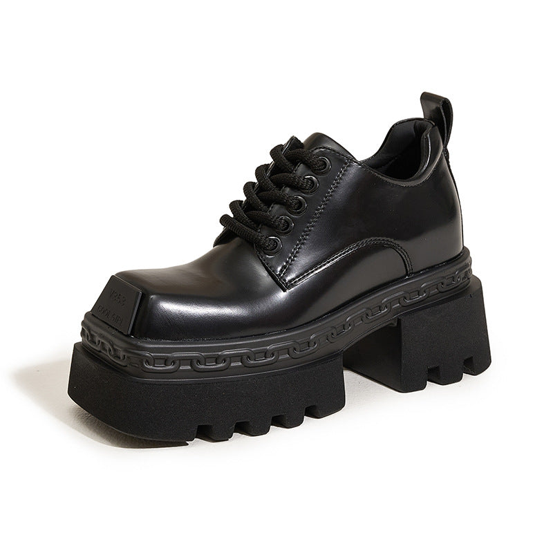 Women's Platform Autumn Invisible Elevated Chunky Black British Women's Shoes