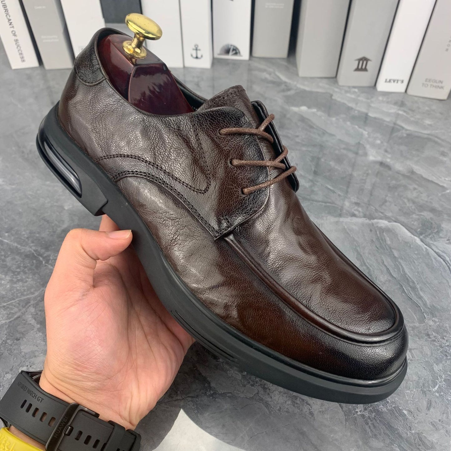 Men's Fashion British Lace Up Business Formal Men's Shoes