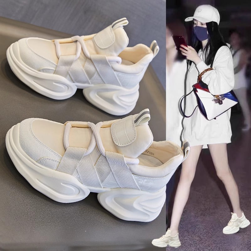 Women's Genuine Small Dad Female Height Increasing Sneakers
