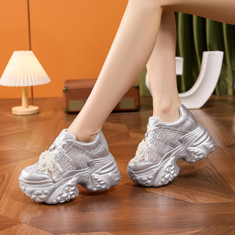 Women's & Men's Dad Summer Fashion Pearl Mesh Breathable Men's Shoes