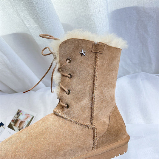 Women's Fur Goddess Two-way Martin Warm Thickened Boots