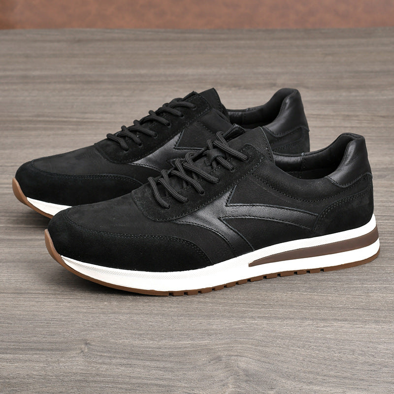 Men's First Layer Cowhide Breathable Comfortable Not Stuffy Men's Casual Leather Shoes