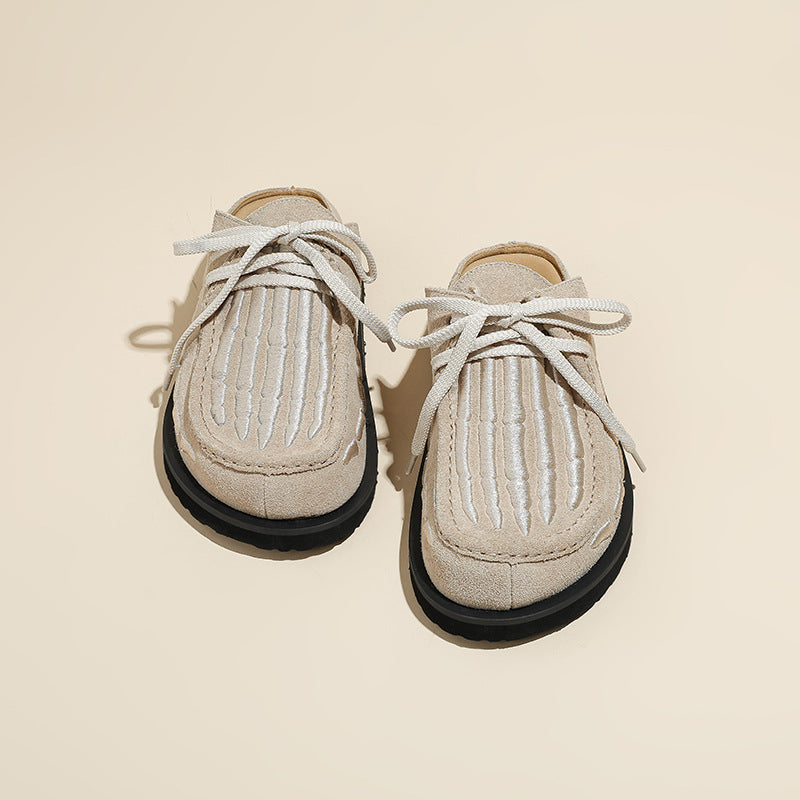 Women's & Men's Deer Kangaroo Round Toe Embroidery Niche Slippers