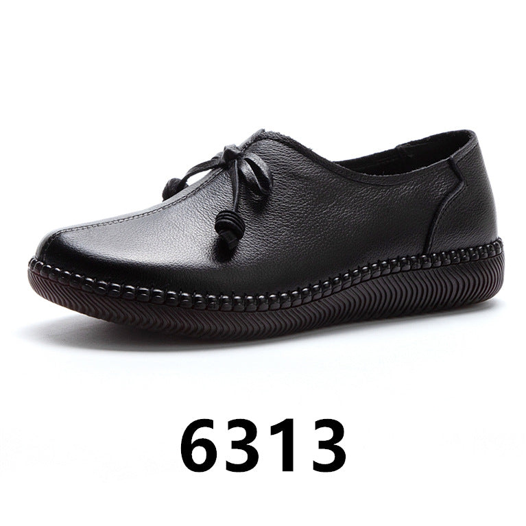 Women's Quality Single Bow Pumps Temperament Wild Vintage Women's Casual Shoes