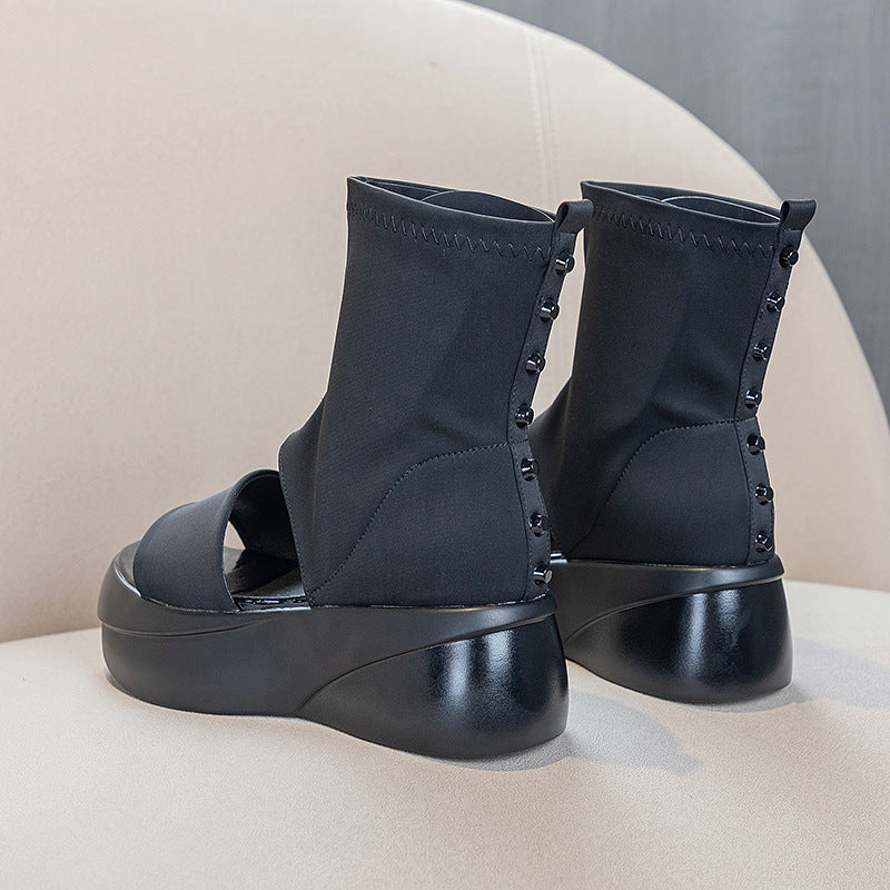 Women's Peep Toe Summer Sleeve Platform Breathable Sandals