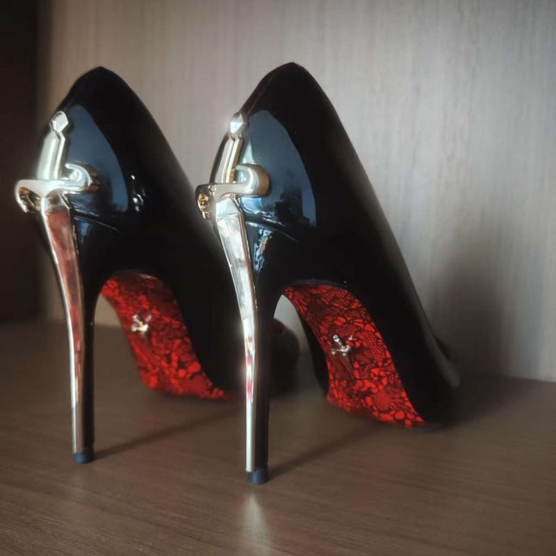 Women's Early Spring Genuine High Stiletto Sexy Cannon Men's Shoes