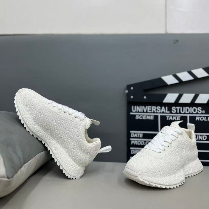 Men's Winter Fashion Trendy Printed Thick Bottom Color Men's Casual Shoes