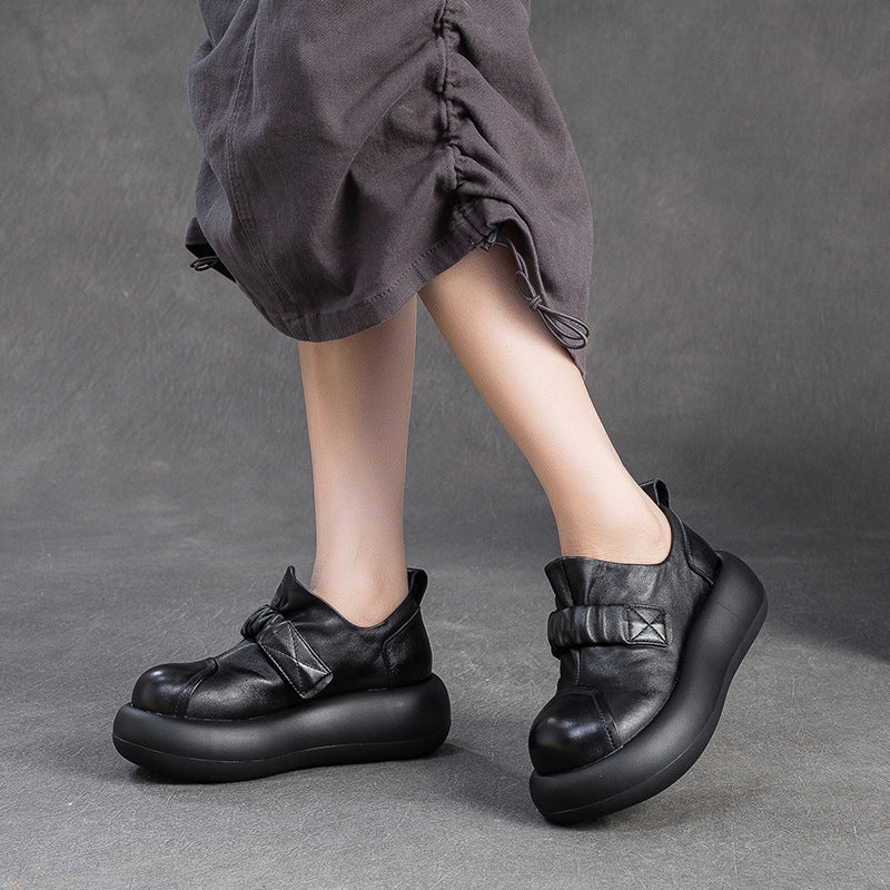 Women's Shu Platform Comfortable Height Increasing First Layer Men's Shoes