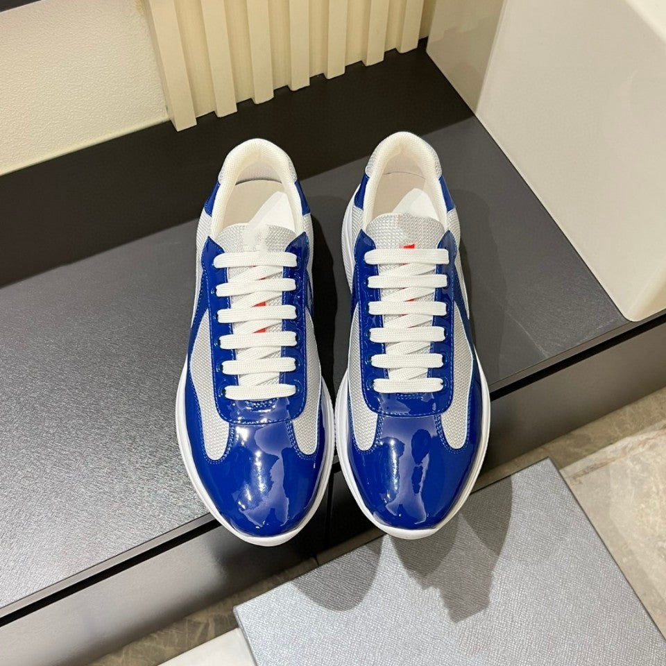 Men's Extra Large Sports First Layer Cowhide Patent Summer Sneakers