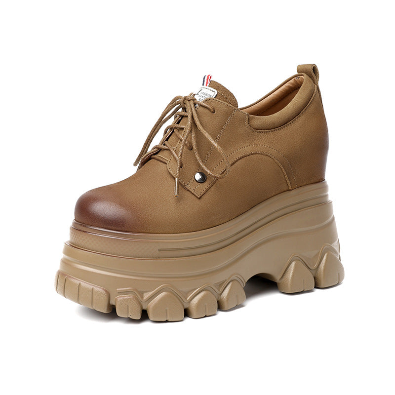Women's Insole Deep Mouth Pumps Platform Genuine Women's Casual Shoes