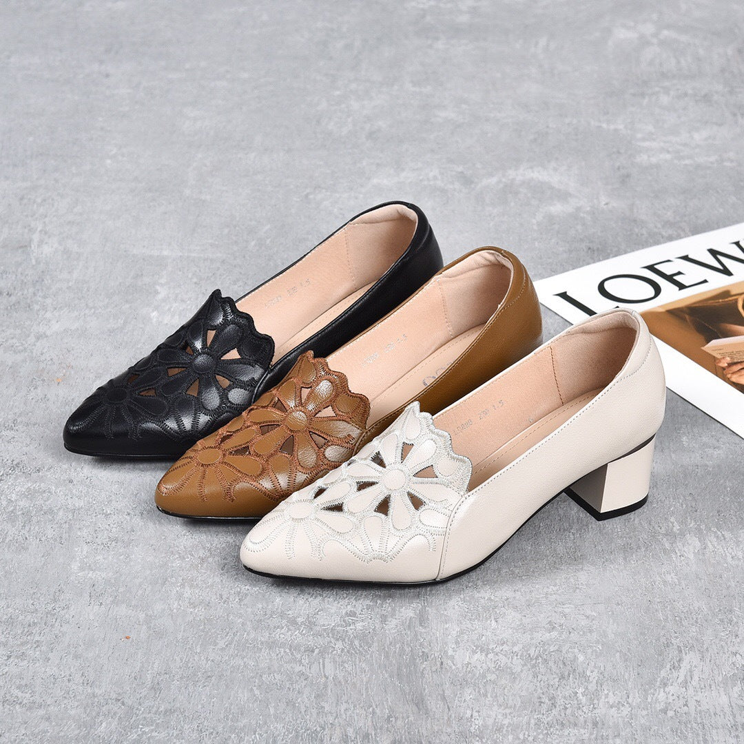 Women's Toe Chunky Low Mom Summer First Women's Shoes