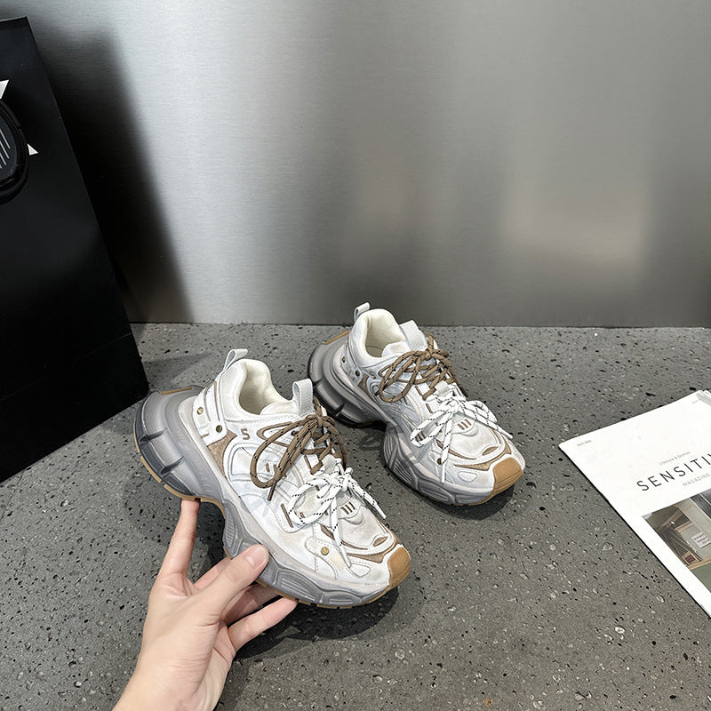 Women's Dad Thick-soled Retro Dirty Fashion For Women's Sports Shoes
