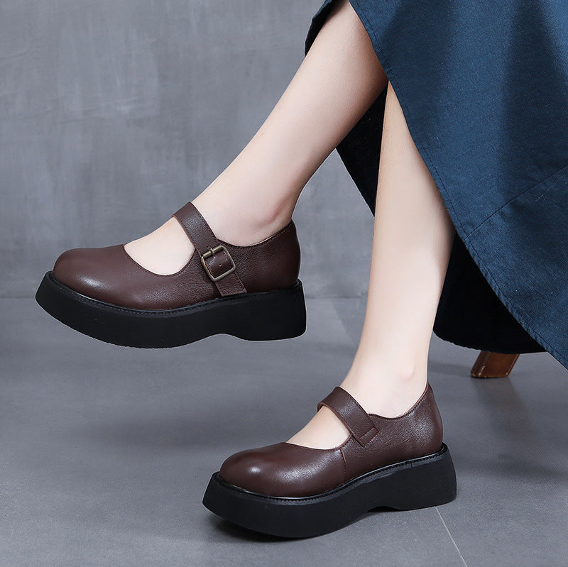 Jane Female Art Versatile Small Increased Retro Casual Shoes