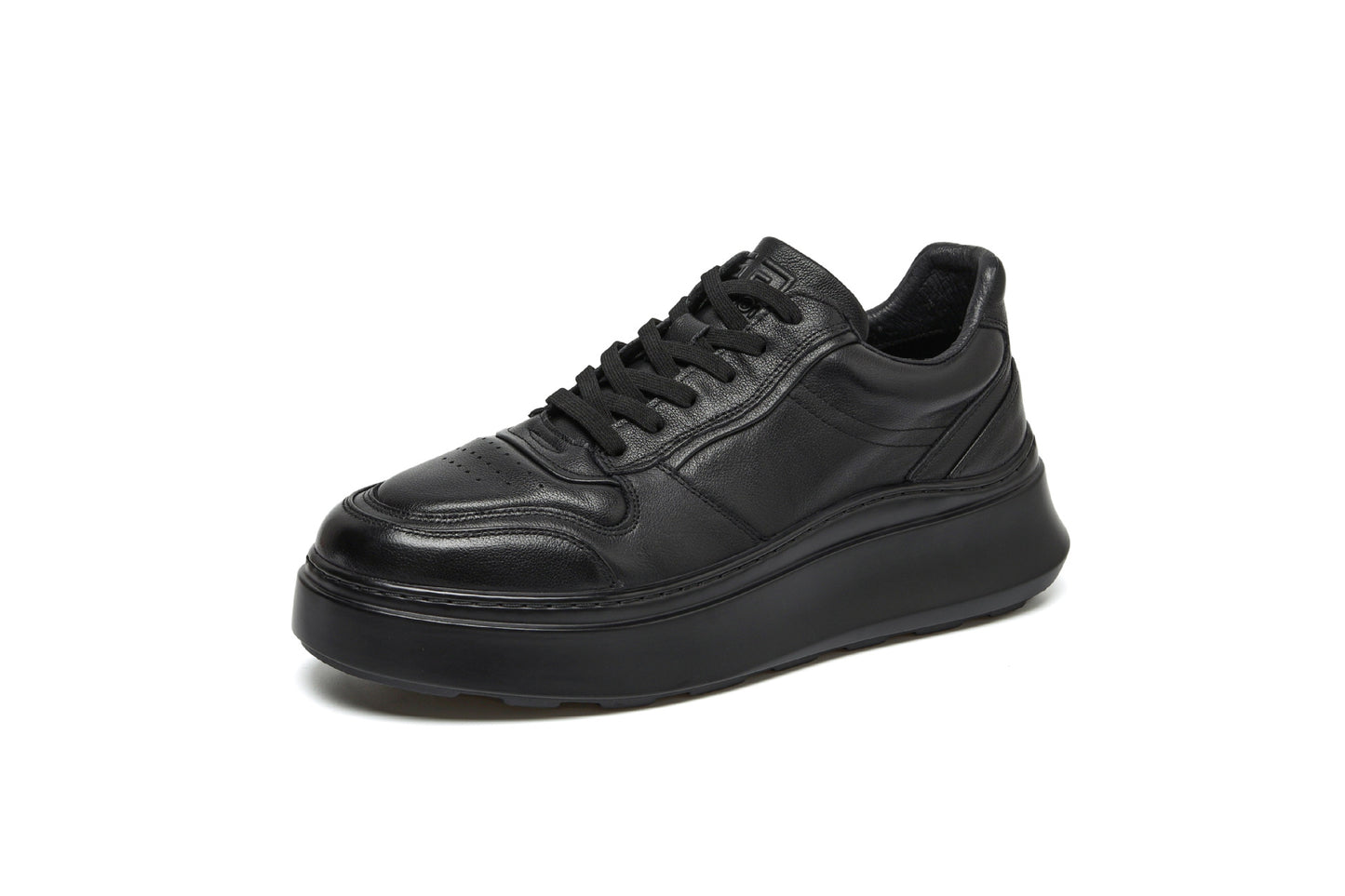 Men's Spring First Layer Cowhide Platform Height Increasing Men's Shoes