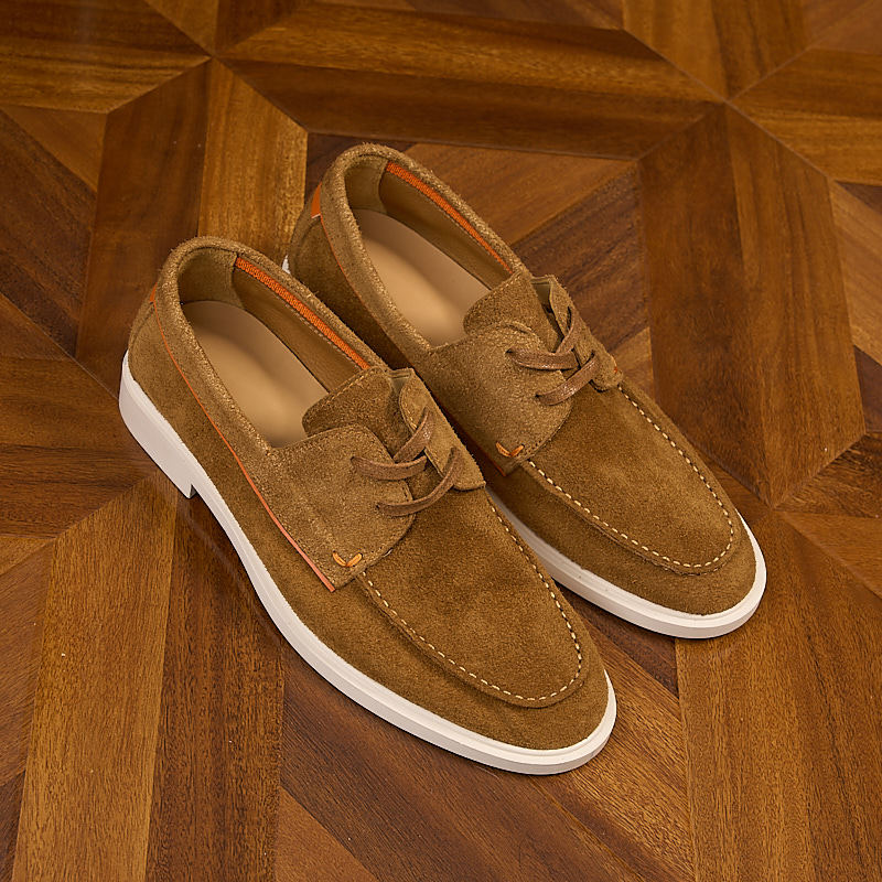 Men's Genuine Soft Bottom Boat Suede Breathable British Loafers/doug Shoes