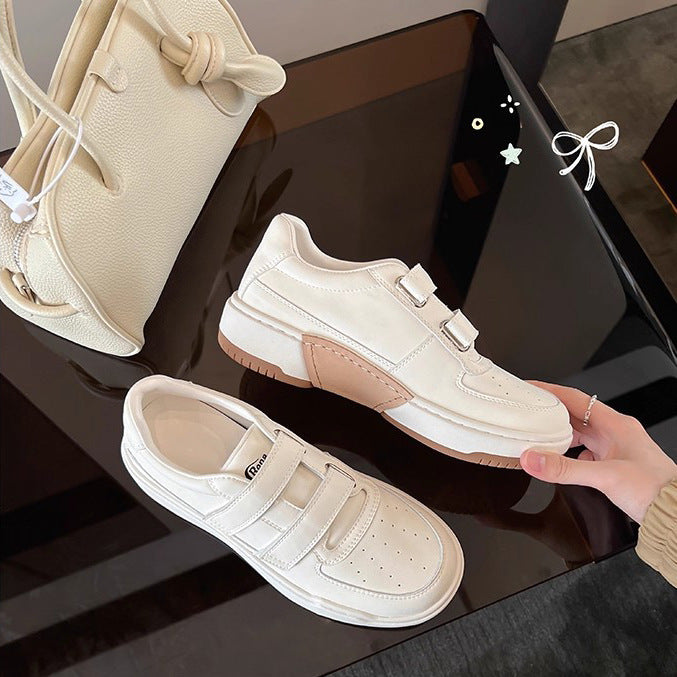 Women's Uncle's Velcro Platform White Board Lightweight Casual Shoes