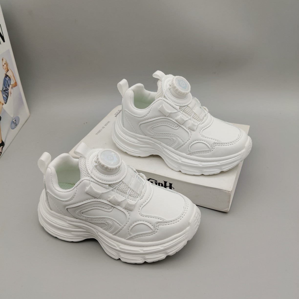 Autumn Style White Campus Waterproof Boys Kid's Sneakers