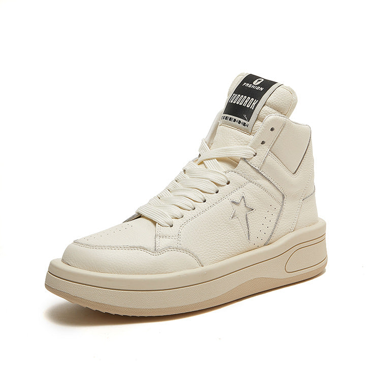 Women's & Men's Plus Size Full Grain Cow Platform Sneakers