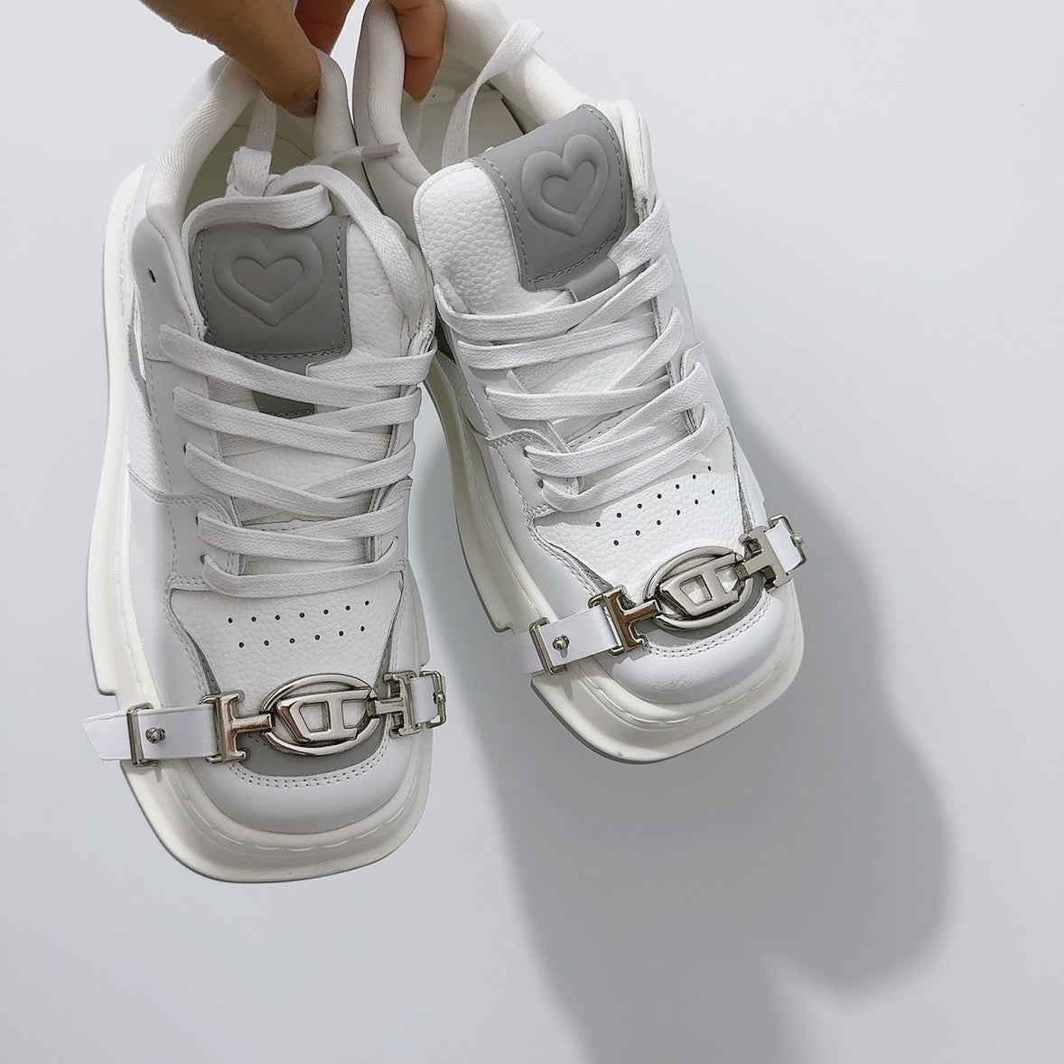 Men's Low Top Korean Fashion Spring Square Sneakers