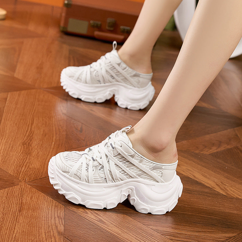 Women's Summer Breathable Mesh Height Increasing Insole Sneakers