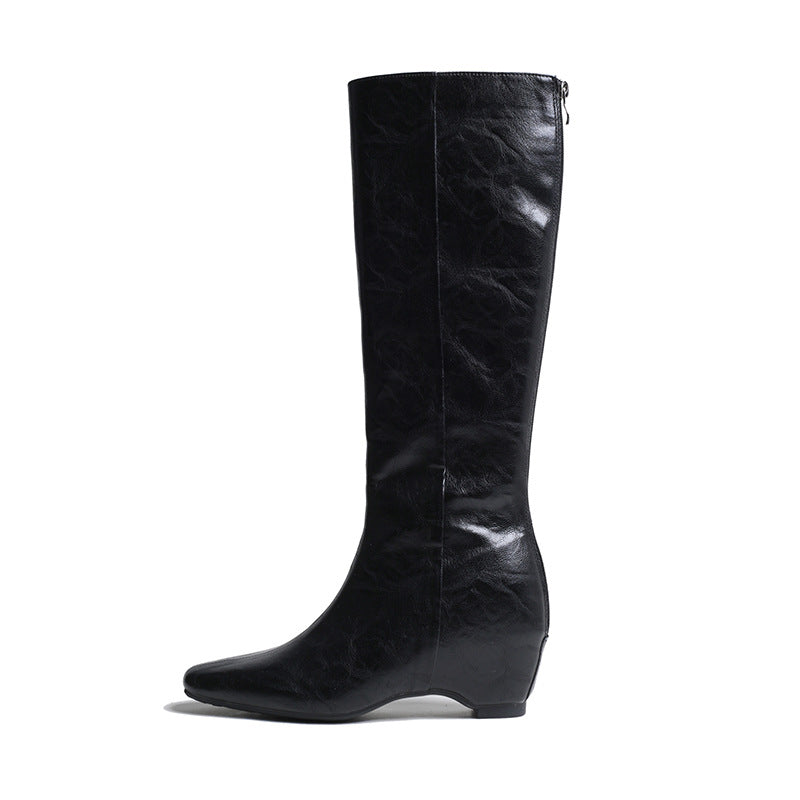 Women's Increasing Insole Black Plus Veet Skinny High Boots