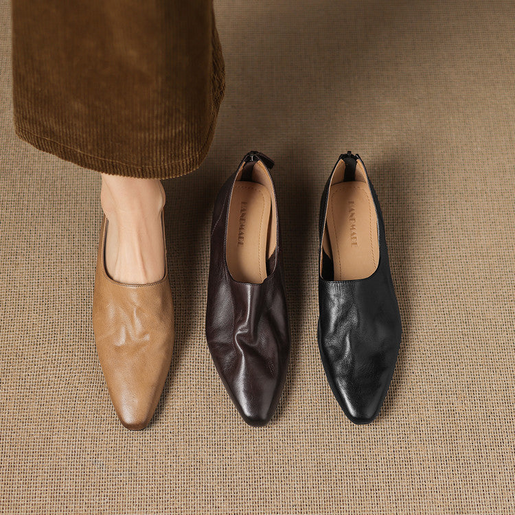 Women's Style Solid Color Wild Pumps Genuine Simple Women's Fashion Shoes