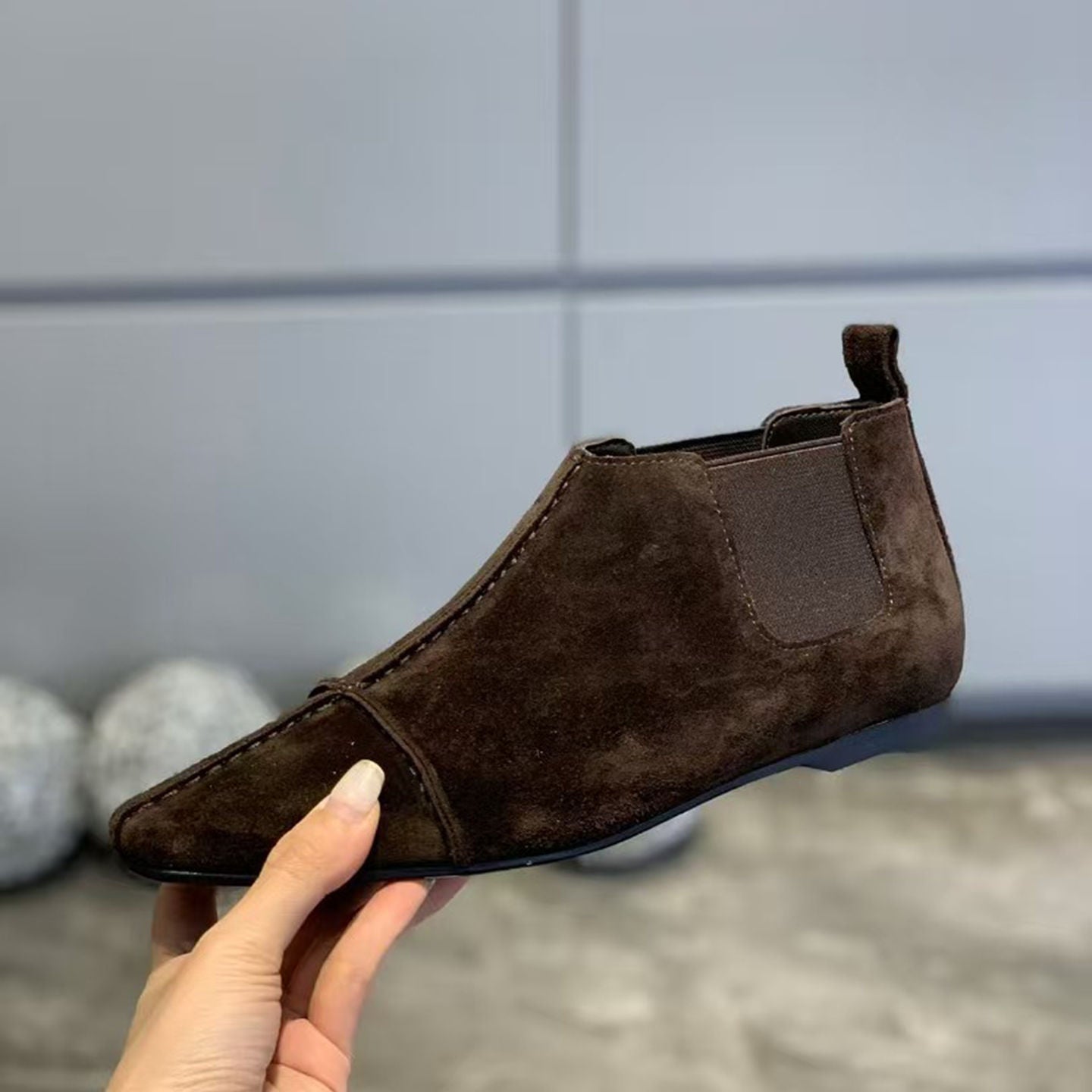 Women's British Style Chelsea Ankle For Vintage Women's Cotton Shoes