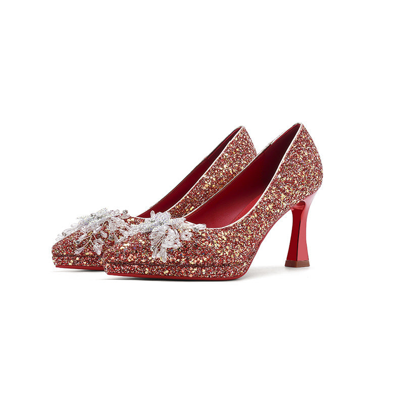 Women's Sexy Temperament High Wedding Waterproof Platform Women's Fashion Shoes
