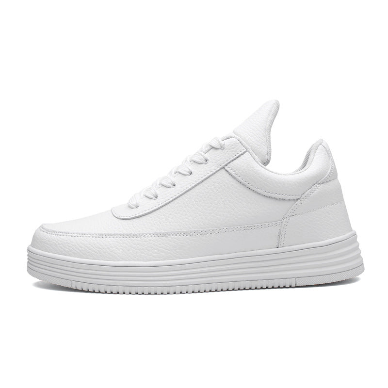 Men's Height Insole White Korean Style Versatile Surface Men's Casual Shoes