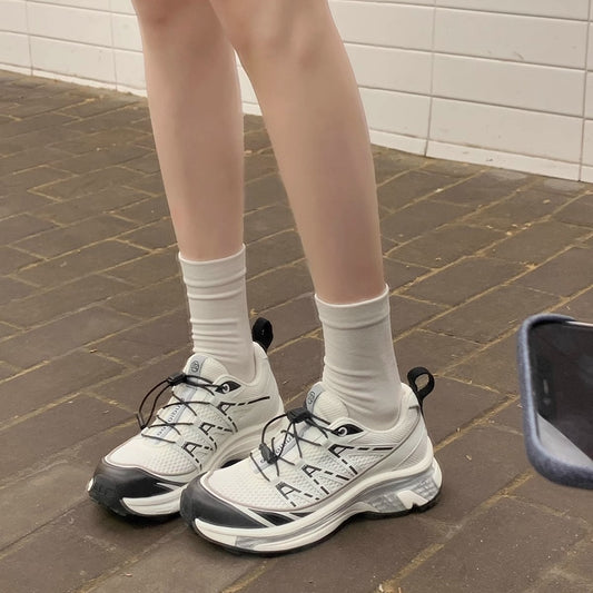 Women's Thick Bottom Sports Style Drawstring Lightweight Sneakers