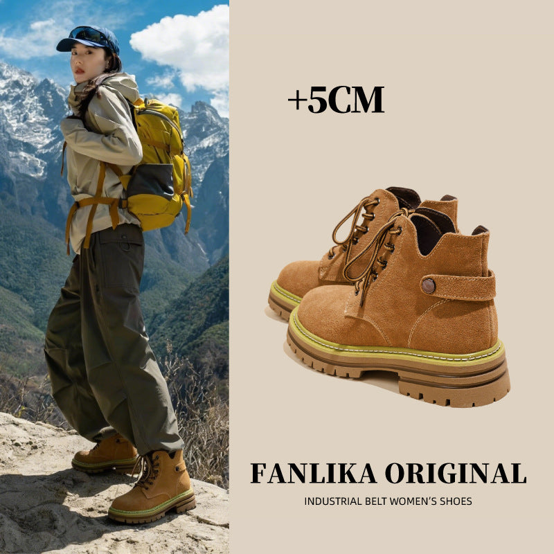 Women's Summer Genuine Retro Tooling Western Cowboy Thick Bottom Inner Boots