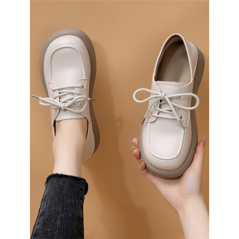 Women's Soft Spring British Style Two-way Bottom Women's Fashion Shoes