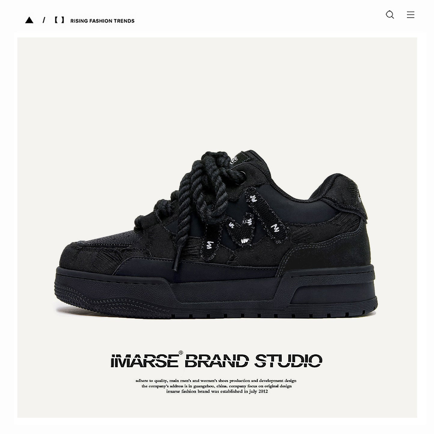 Men's & Women's Series Street Style Black Warrior Bread Men's Board Shoes