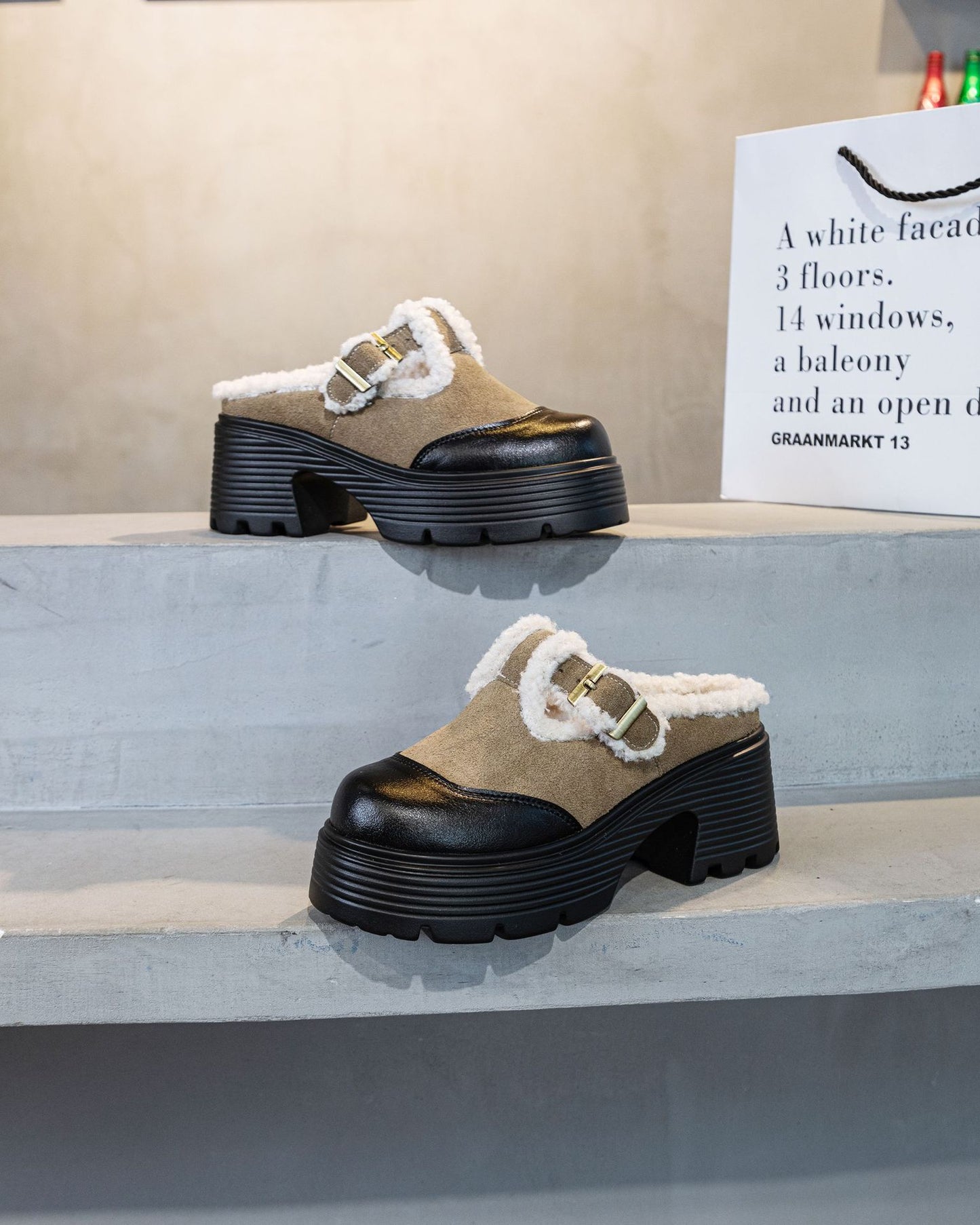 Cotton Thick Bottom Toe Cap Small Size Solid Color Casual Shoes