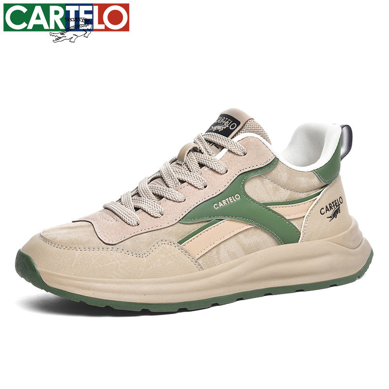 Men's Graceful Green Trendy Retro Fashion Sneakers