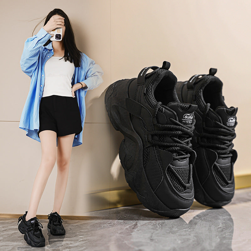 Women's Clunky Spring Thick Bottom Height Increasing Casual Shoes