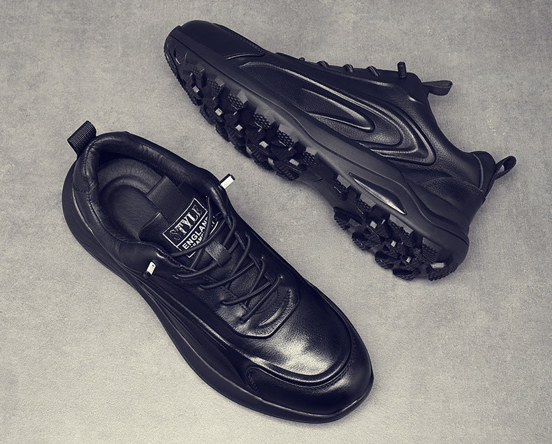 Men's First Layer Cowhide Sports Slip-on Comfortable Casual Shoes