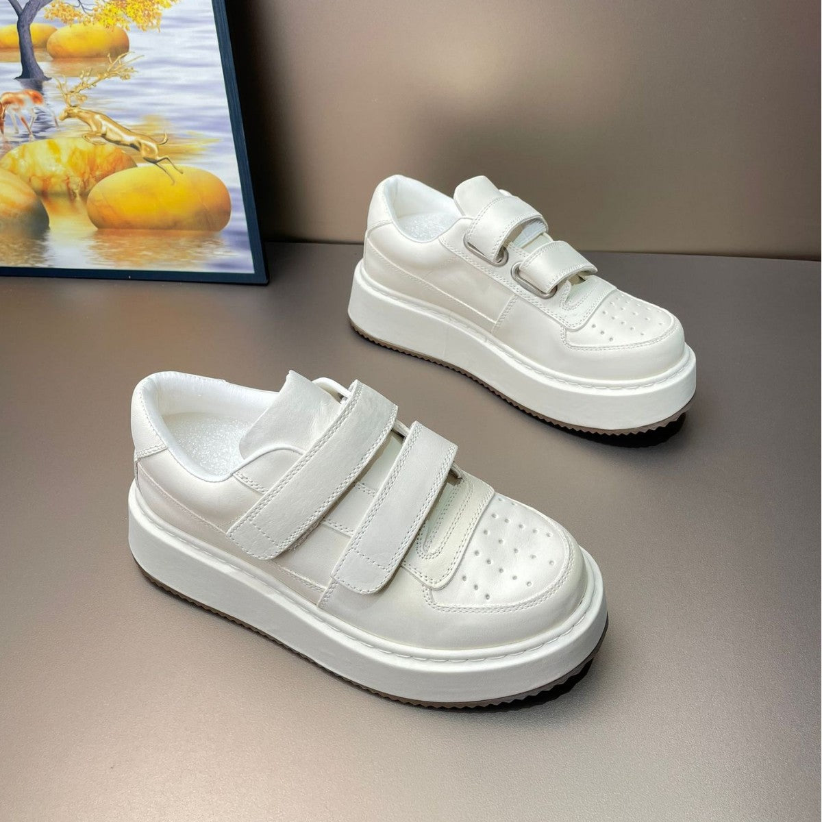 Horse Full Autumn Board Thick Bottom Elevator Wild Women's Casual Shoes