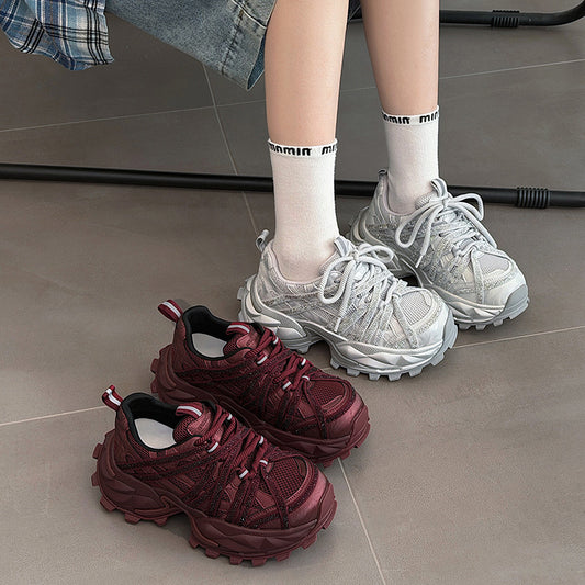 Women's Goods Full Diamond Platform Dad Spring Versatile Women's Sports Shoes