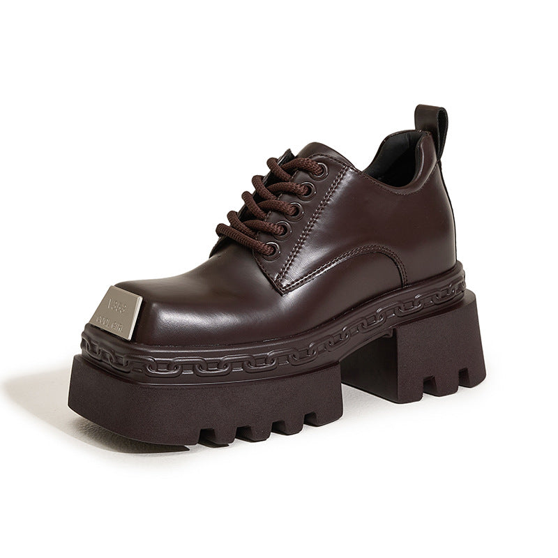 Women's Platform Autumn Invisible Elevated Chunky Black British Women's Shoes