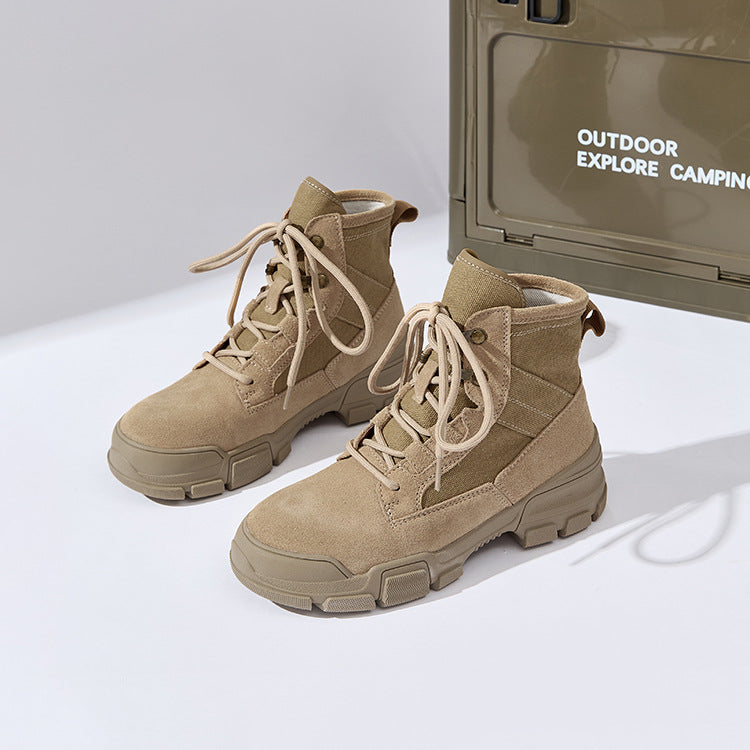 Partner Camping Worker Outdoor Climbing Hiking Tactical Women's Leather Boots