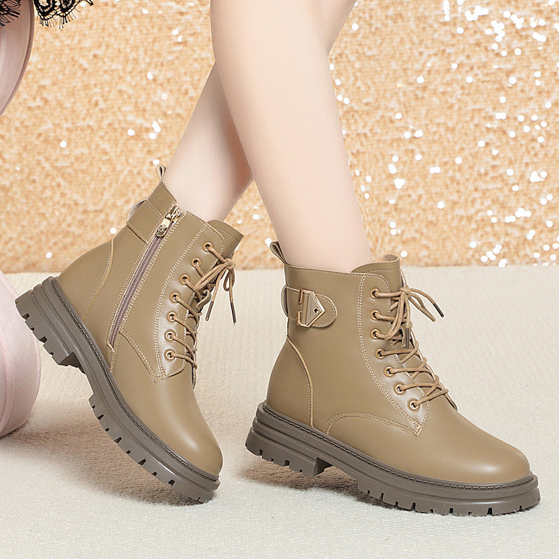 Women's Low Martin Winter Fleece-lined Soft Short Boots