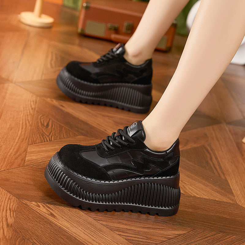 Women's & Men's Autumn Muffin Platform Fashion Small Height Sneakers
