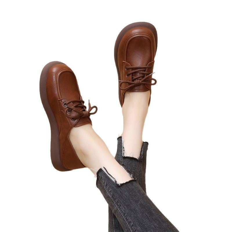 Women's Soft Spring British Style Two-way Bottom Women's Fashion Shoes