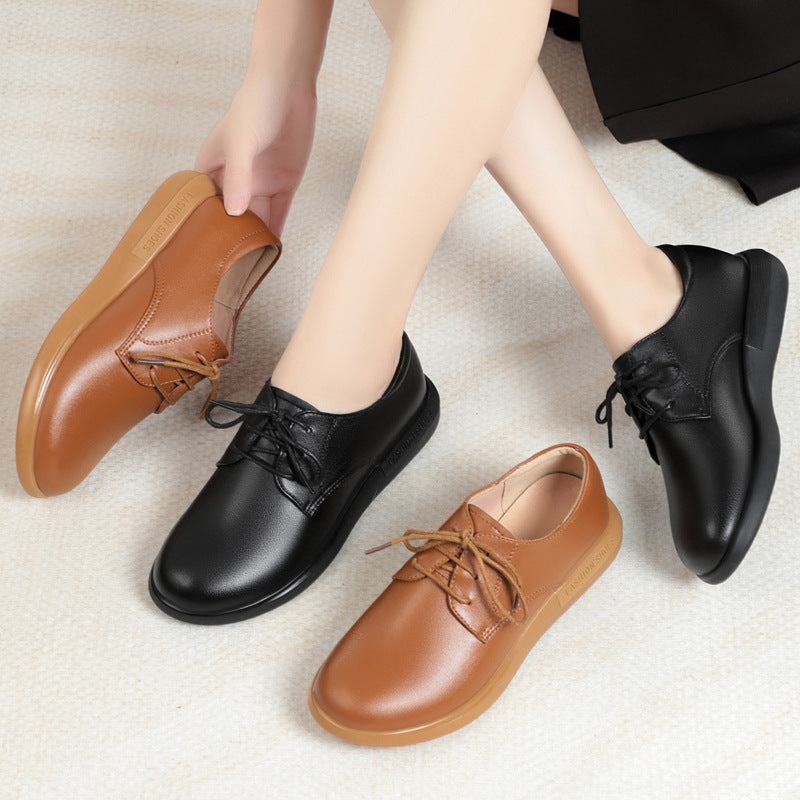 Women's Large Single Low Thick Driving Outing Casual Shoes