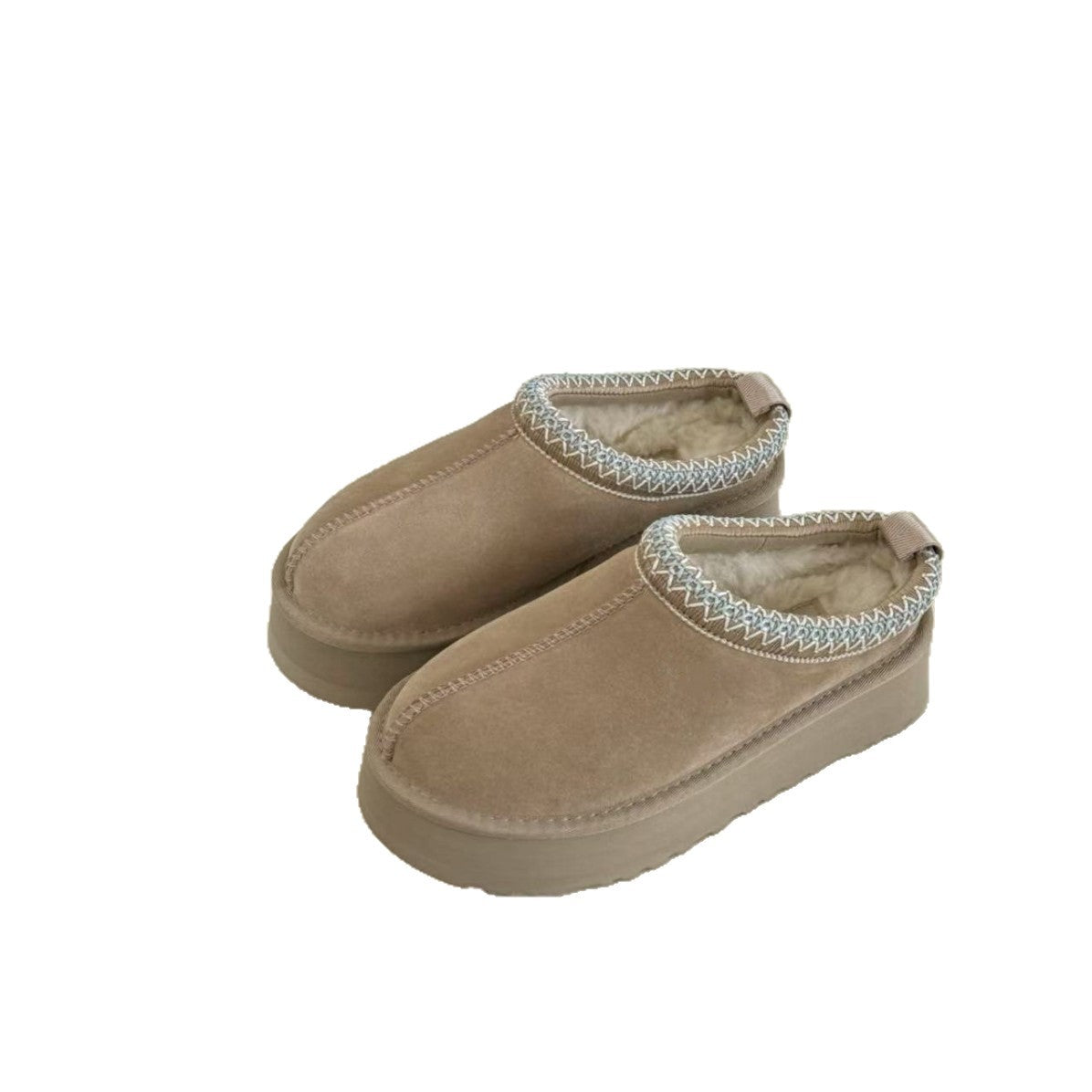 Women's Fur Integrated Ethnic Style Thick Bottom Winter Warm Women's Shoes