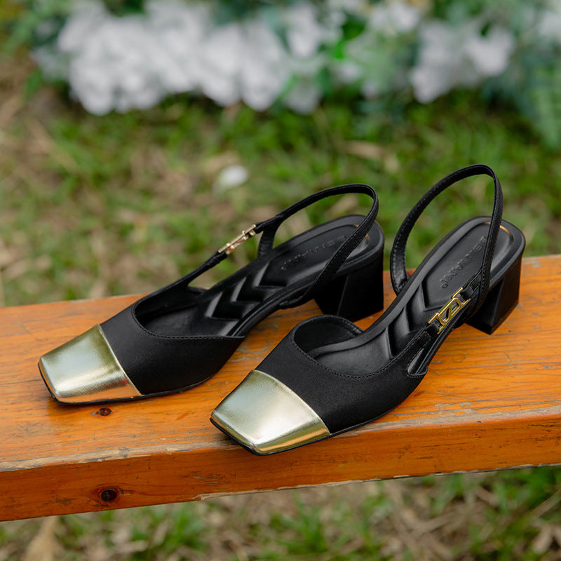 Women's Matching Classic Style Mary Jane Chunky Square Toe Closed Women's Shoes