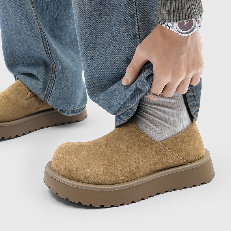 Men's Mules Big Toe Lazy Slip On Loafers/doug Shoes