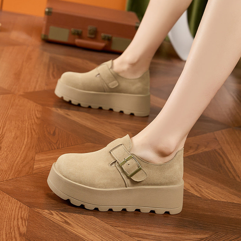 Slouchy Women's Platform Height Increasing Slip-on Women's Casual Shoes