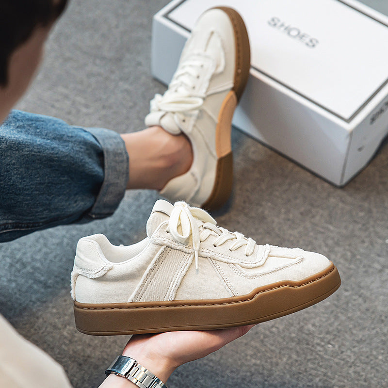 Men's Summer Low Top White Sports Training Men's Board Shoes